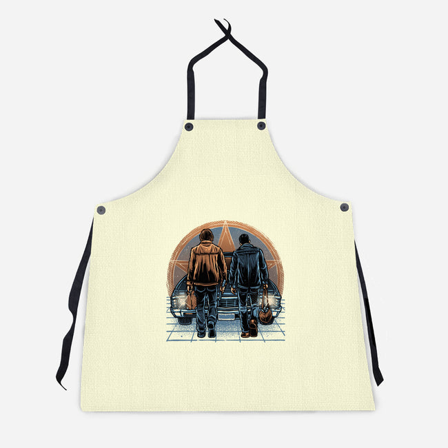 Life On The Road Less Travelled-Unisex-Kitchen-Apron-glitchygorilla