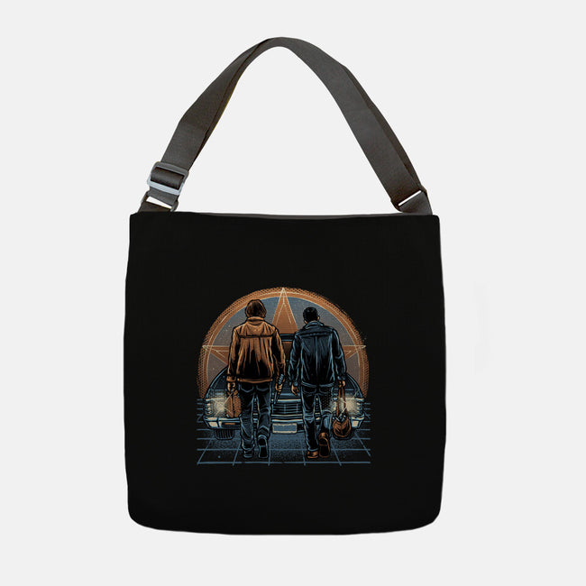 Life On The Road Less Travelled-None-Adjustable Tote-Bag-glitchygorilla