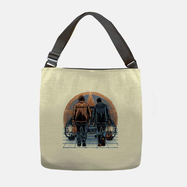 Life On The Road Less Travelled-None-Adjustable Tote-Bag-glitchygorilla