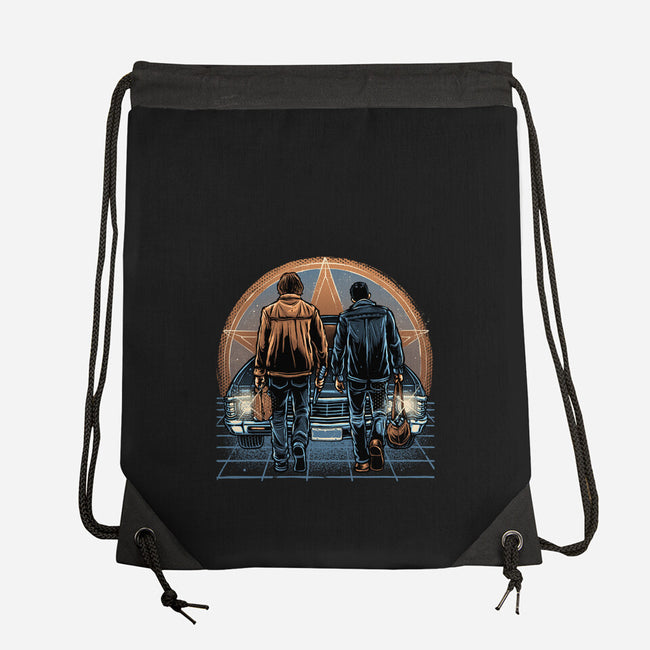 Life On The Road Less Travelled-None-Drawstring-Bag-glitchygorilla