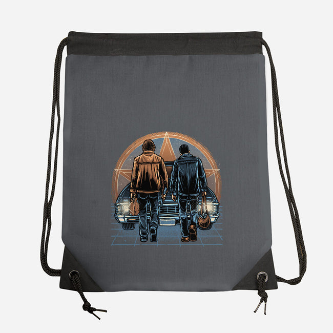 Life On The Road Less Travelled-None-Drawstring-Bag-glitchygorilla