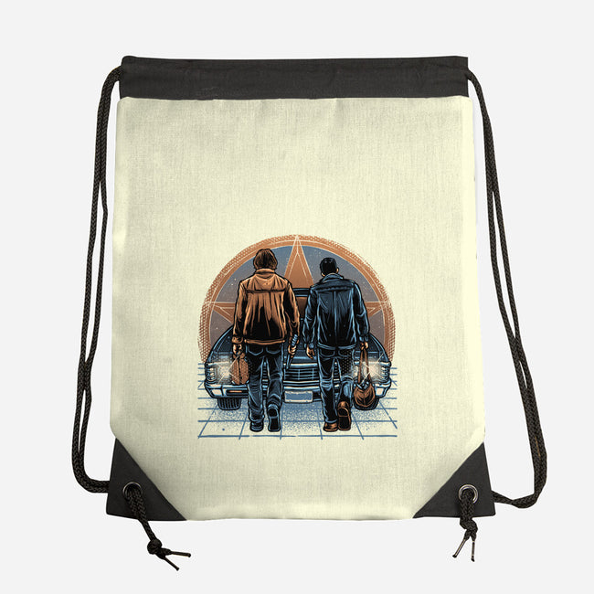 Life On The Road Less Travelled-None-Drawstring-Bag-glitchygorilla