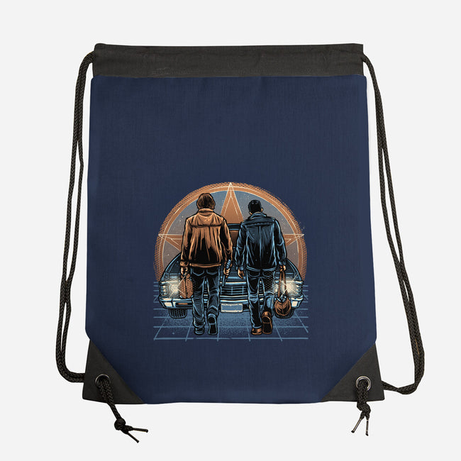 Life On The Road Less Travelled-None-Drawstring-Bag-glitchygorilla