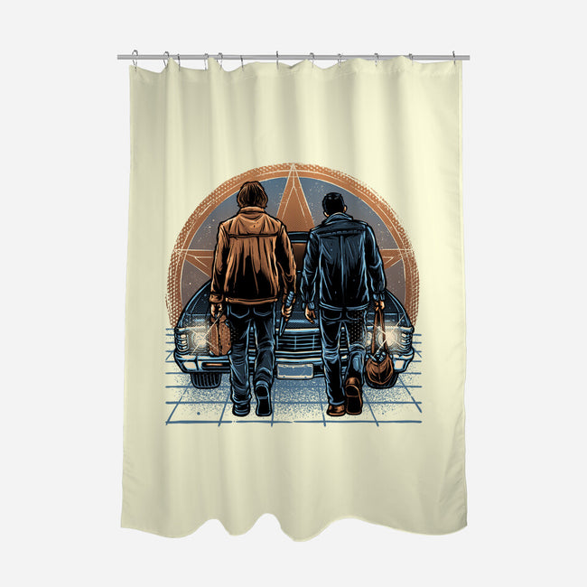 Life On The Road Less Travelled-None-Polyester-Shower Curtain-glitchygorilla