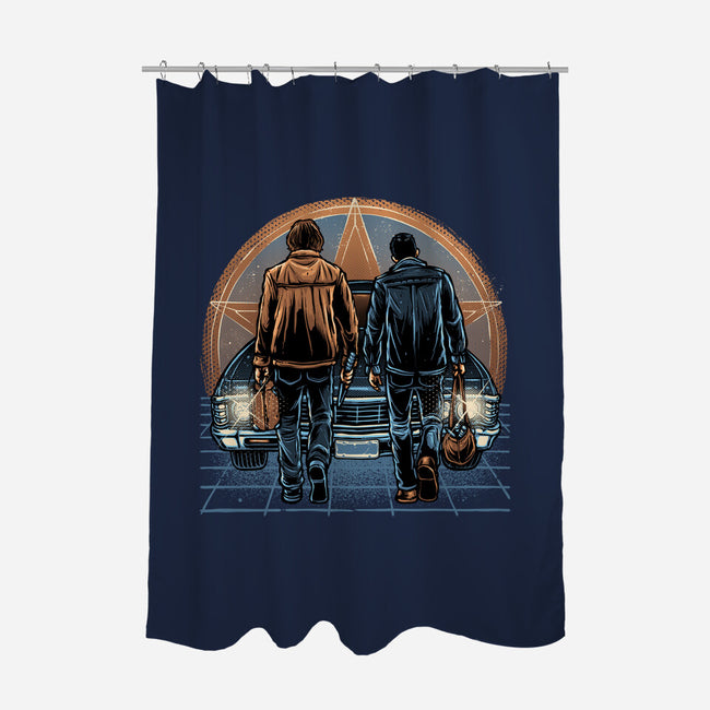 Life On The Road Less Travelled-None-Polyester-Shower Curtain-glitchygorilla