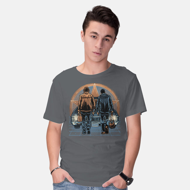 Life On The Road Less Travelled-Mens-Basic-Tee-glitchygorilla