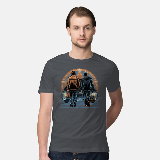 Life On The Road Less Travelled-Mens-Premium-Tee-glitchygorilla