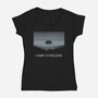 Vintage Believer-Womens-V-Neck-Tee-kg07