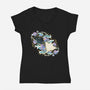 Manta Ray-Womens-V-Neck-Tee-Vallina84