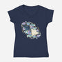 Manta Ray-Womens-V-Neck-Tee-Vallina84