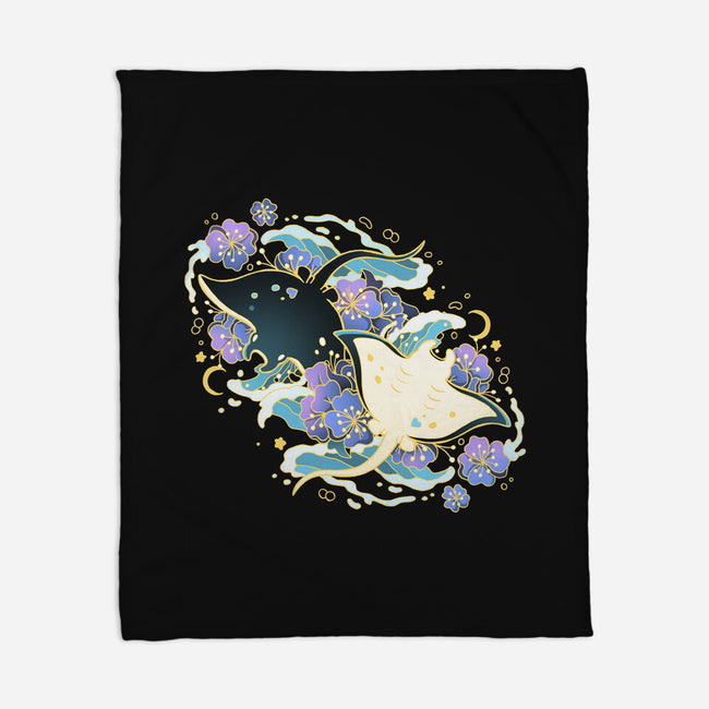 Manta Ray-None-Fleece-Blanket-Vallina84