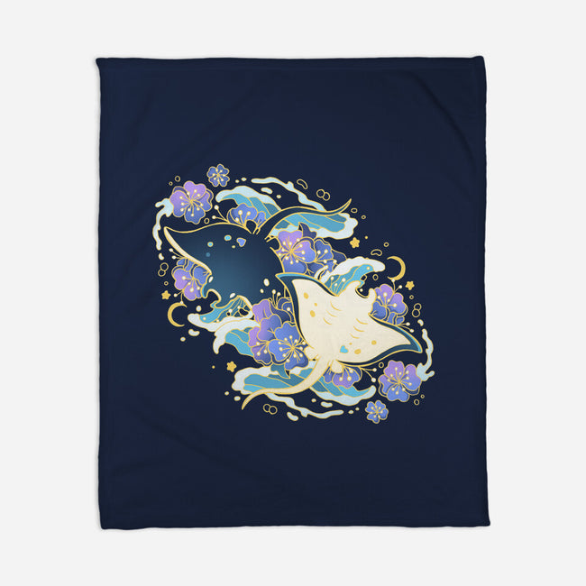 Manta Ray-None-Fleece-Blanket-Vallina84