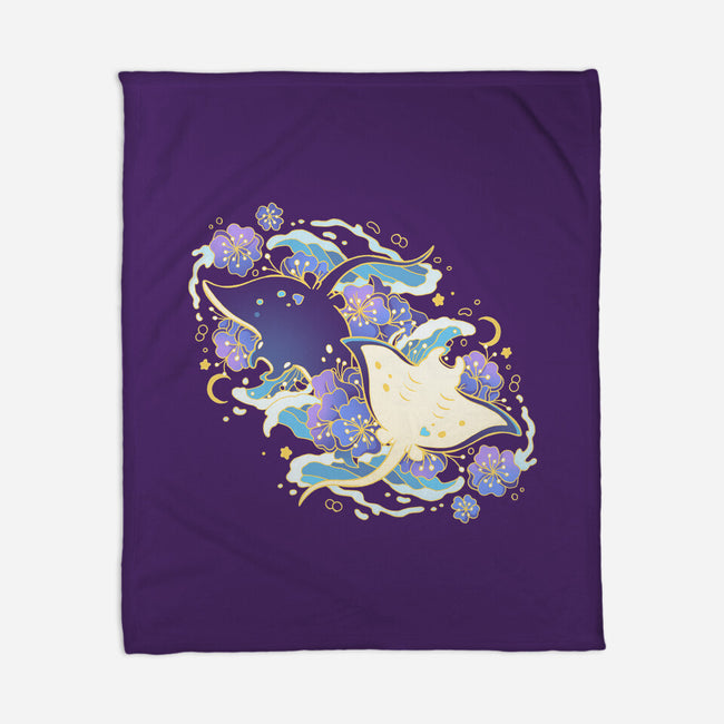 Manta Ray-None-Fleece-Blanket-Vallina84