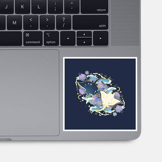 Manta Ray-None-Glossy-Sticker-Vallina84
