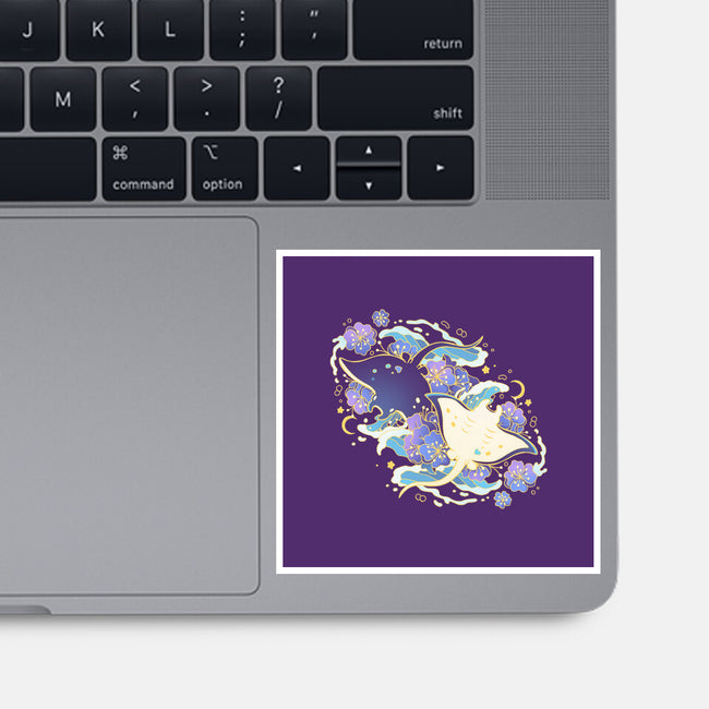 Manta Ray-None-Glossy-Sticker-Vallina84