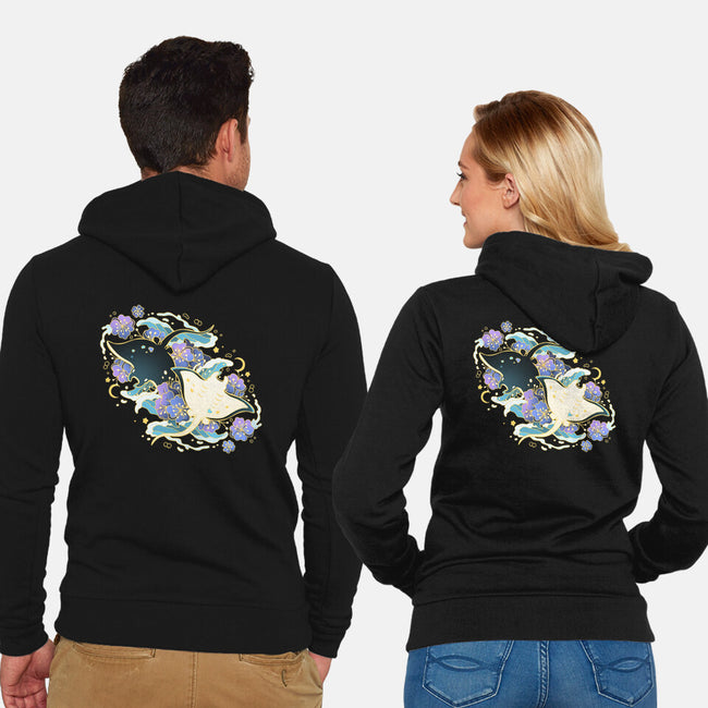 Manta Ray-Unisex-Zip-Up-Sweatshirt-Vallina84