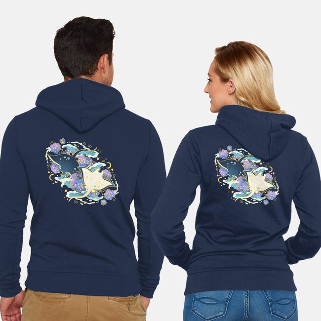 Manta Ray-Unisex-Zip-Up-Sweatshirt-Vallina84