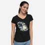 Manta Ray-Womens-V-Neck-Tee-Vallina84