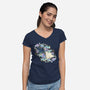 Manta Ray-Womens-V-Neck-Tee-Vallina84