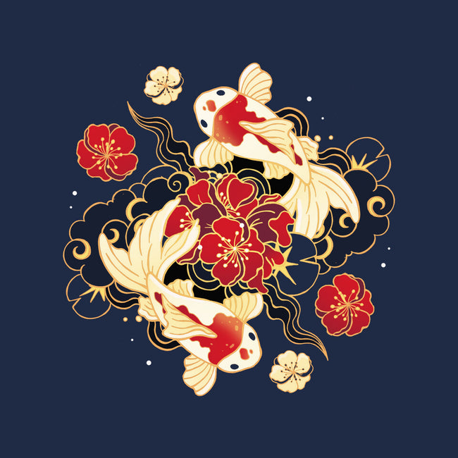 Koi Fish Flower-None-Drawstring-Bag-Vallina84