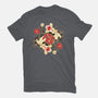 Koi Fish Flower-Womens-Basic-Tee-Vallina84