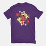 Koi Fish Flower-Womens-Basic-Tee-Vallina84
