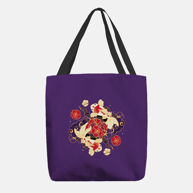 Koi Fish Flower-None-Basic Tote-Bag-Vallina84