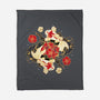 Koi Fish Flower-None-Fleece-Blanket-Vallina84