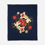 Koi Fish Flower-None-Fleece-Blanket-Vallina84