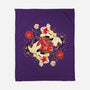 Koi Fish Flower-None-Fleece-Blanket-Vallina84