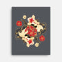 Koi Fish Flower-None-Stretched-Canvas-Vallina84