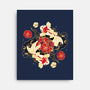 Koi Fish Flower-None-Stretched-Canvas-Vallina84