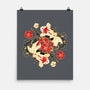 Koi Fish Flower-None-Matte-Poster-Vallina84