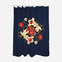 Koi Fish Flower-None-Polyester-Shower Curtain-Vallina84