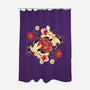 Koi Fish Flower-None-Polyester-Shower Curtain-Vallina84