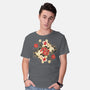Koi Fish Flower-Mens-Basic-Tee-Vallina84