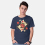 Koi Fish Flower-Mens-Basic-Tee-Vallina84