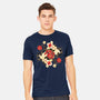 Koi Fish Flower-Mens-Heavyweight-Tee-Vallina84