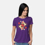 Koi Fish Flower-Womens-Basic-Tee-Vallina84