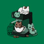 Cat Coffee Machine-Womens-Fitted-Tee-Vallina84