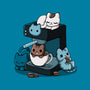 Cat Coffee Machine-Mens-Heavyweight-Tee-Vallina84