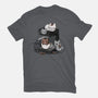 Cat Coffee Machine-Mens-Heavyweight-Tee-Vallina84