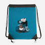 Cat Coffee Machine-None-Drawstring-Bag-Vallina84