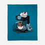 Cat Coffee Machine-None-Fleece-Blanket-Vallina84