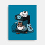Cat Coffee Machine-None-Stretched-Canvas-Vallina84