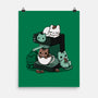 Cat Coffee Machine-None-Matte-Poster-Vallina84