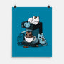 Cat Coffee Machine-None-Matte-Poster-Vallina84