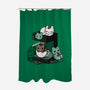 Cat Coffee Machine-None-Polyester-Shower Curtain-Vallina84