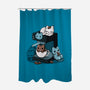Cat Coffee Machine-None-Polyester-Shower Curtain-Vallina84