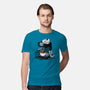 Cat Coffee Machine-Mens-Premium-Tee-Vallina84